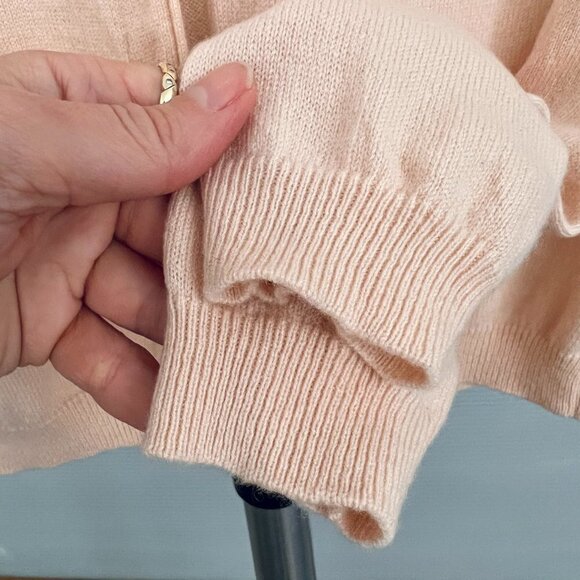 Vintage 100% Cashmere C&A Your‎ Sixth Sense Pink Cardigan Sz XS - Picture 6 of 14